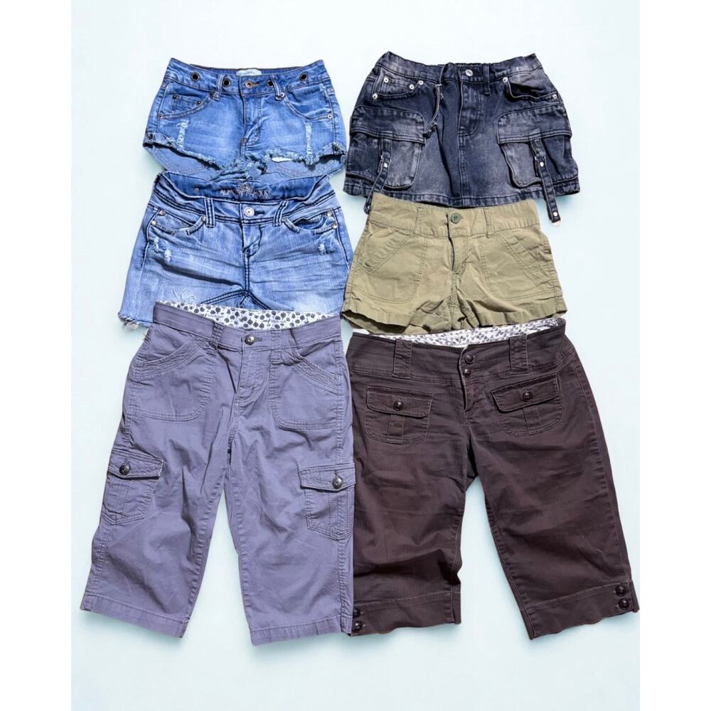 Womens Lot 20 Y2K Denim Shorts Jeans Sweatpants Abercrombie Baby Phat READ INFO - Picture 4 of 14